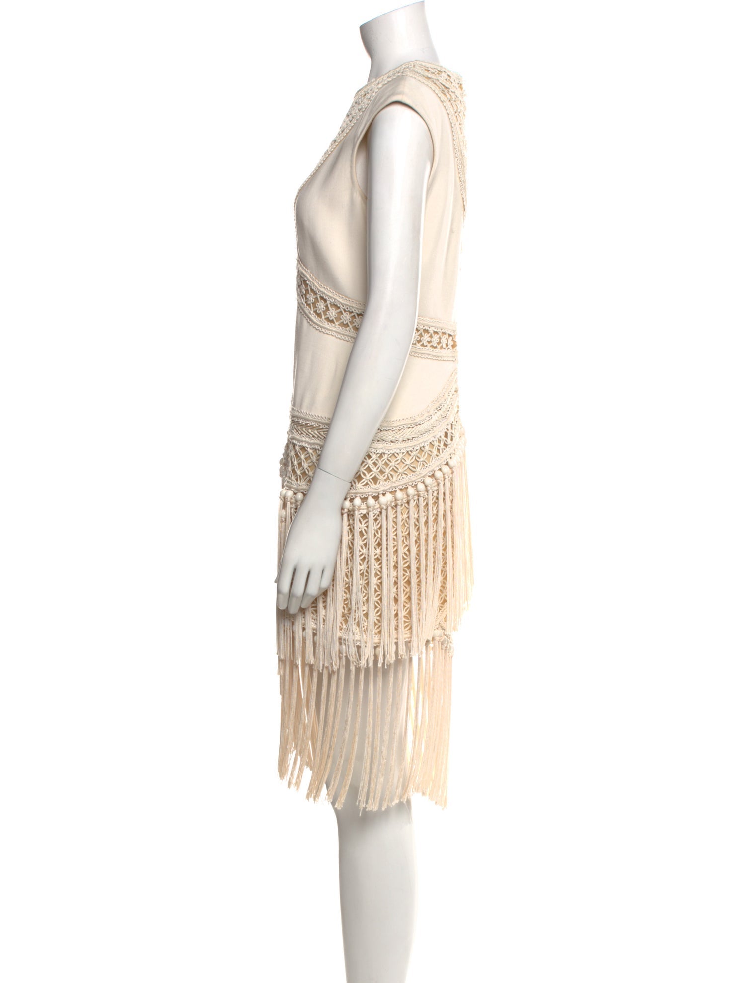 Oscar de la Renta Virgin Wool Knee-Length Dress
