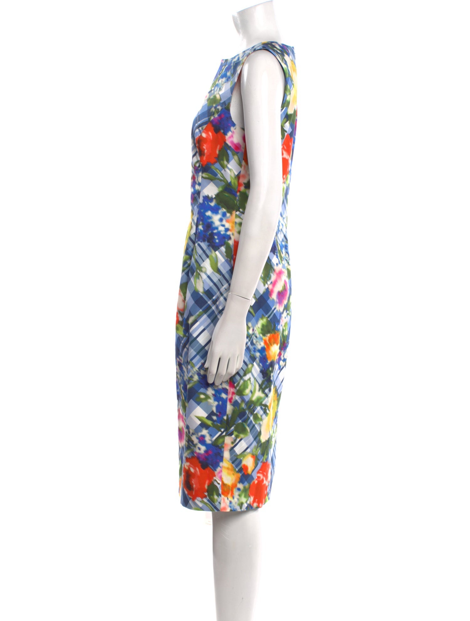 Oscar de la Renta Printed Knee-Length Dress w/ Tags
