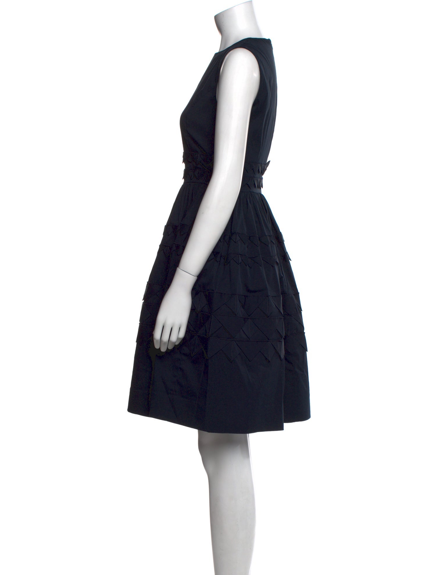 Oscar de la Renta Crew Neck Mini Dress