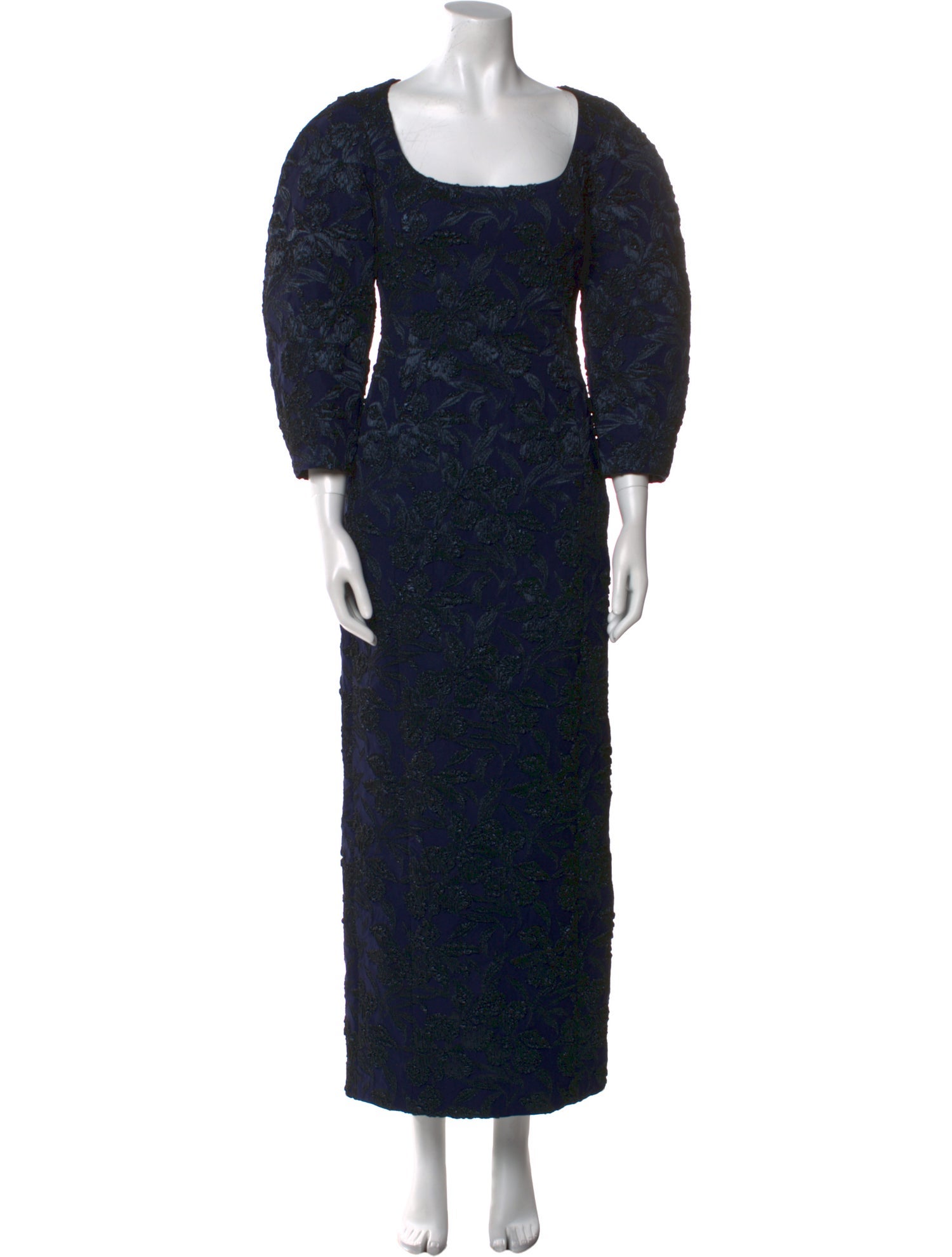 Oscar de la Renta Printed Long Dress