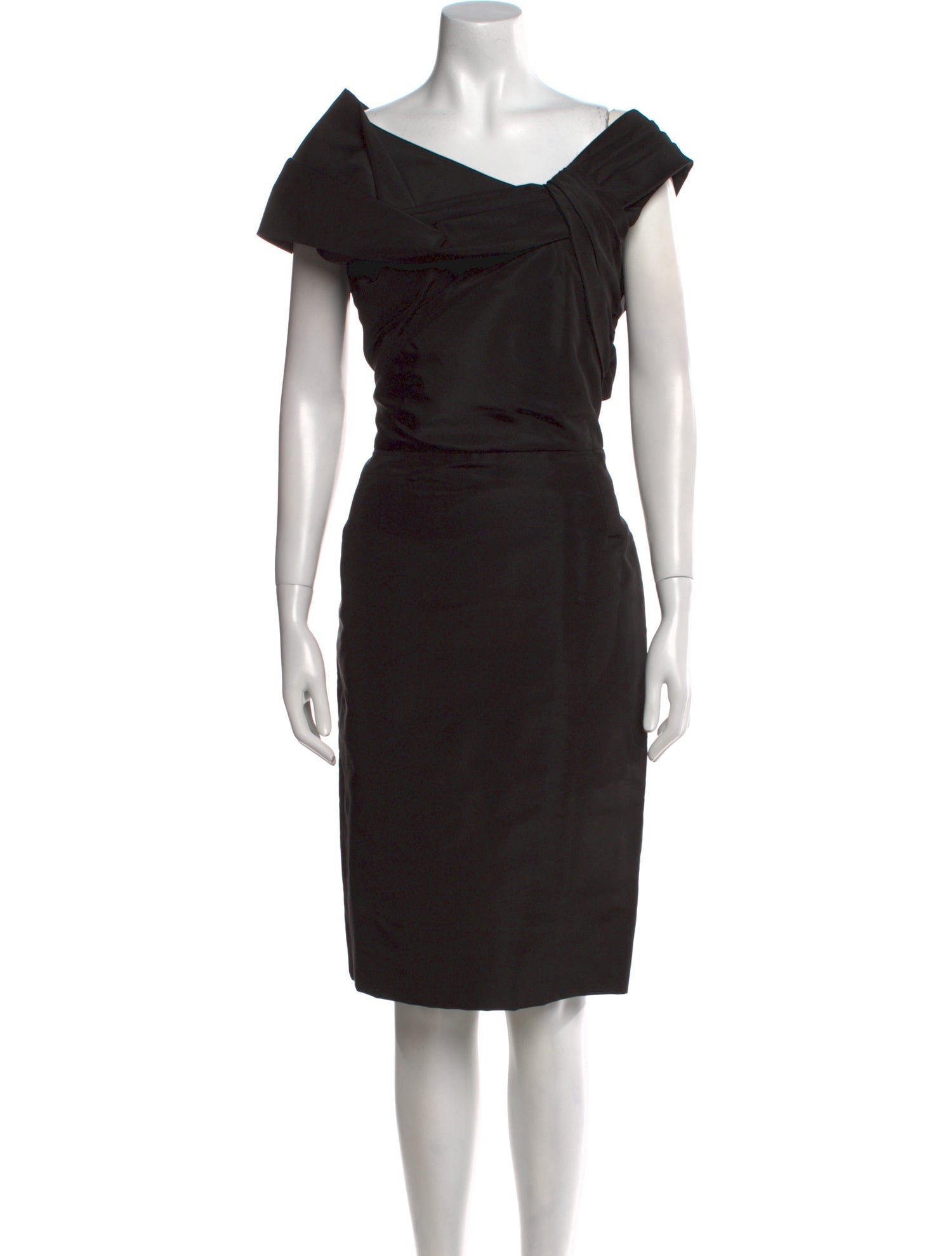 Oscar de la Renta Asymmetrical Knee-Length Dress