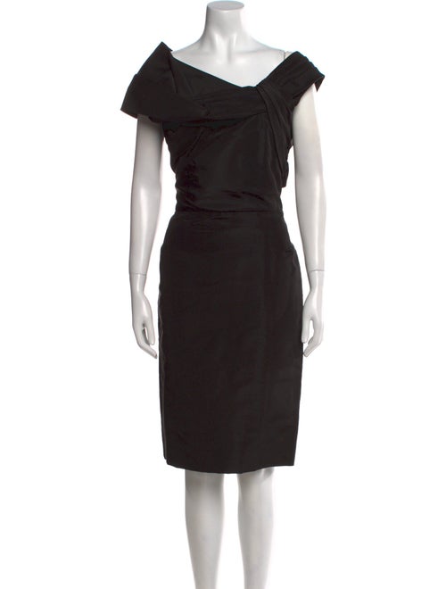 Oscar de la Renta Asymmetrical Knee-Length Dress