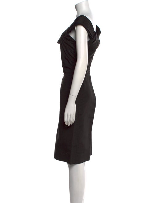 Oscar de la Renta Asymmetrical Knee-Length Dress