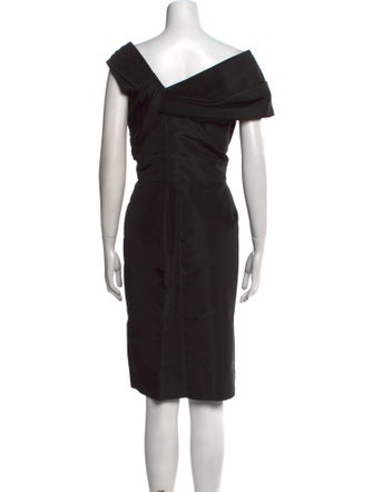 Oscar de la Renta Asymmetrical Knee-Length Dress