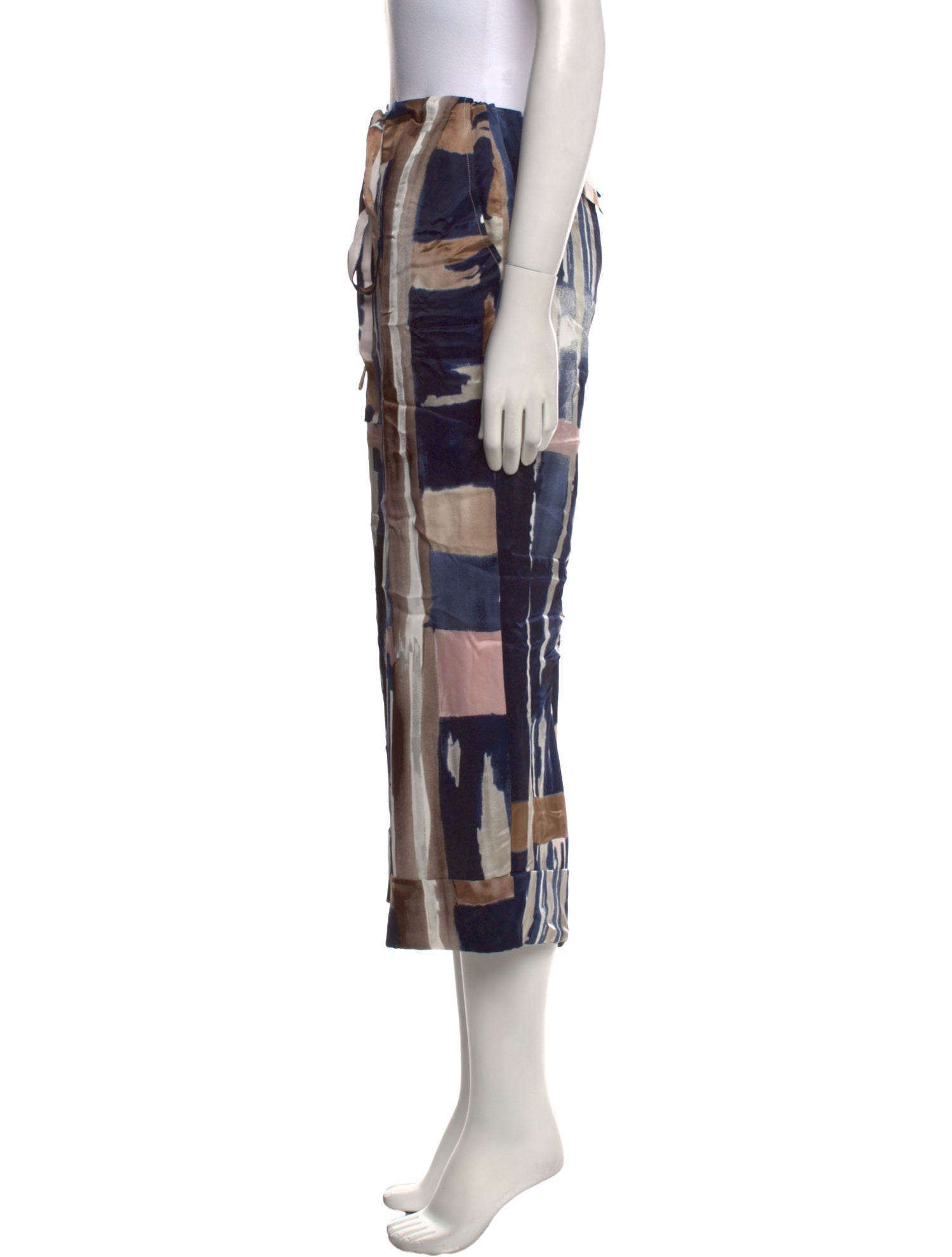 Oscar de la Renta Printed Wide Leg Pants