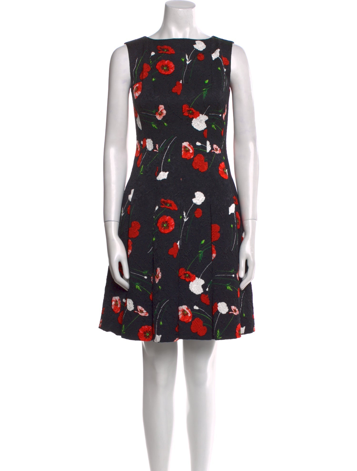 Oscar de la Renta Floral Print Mini Dress