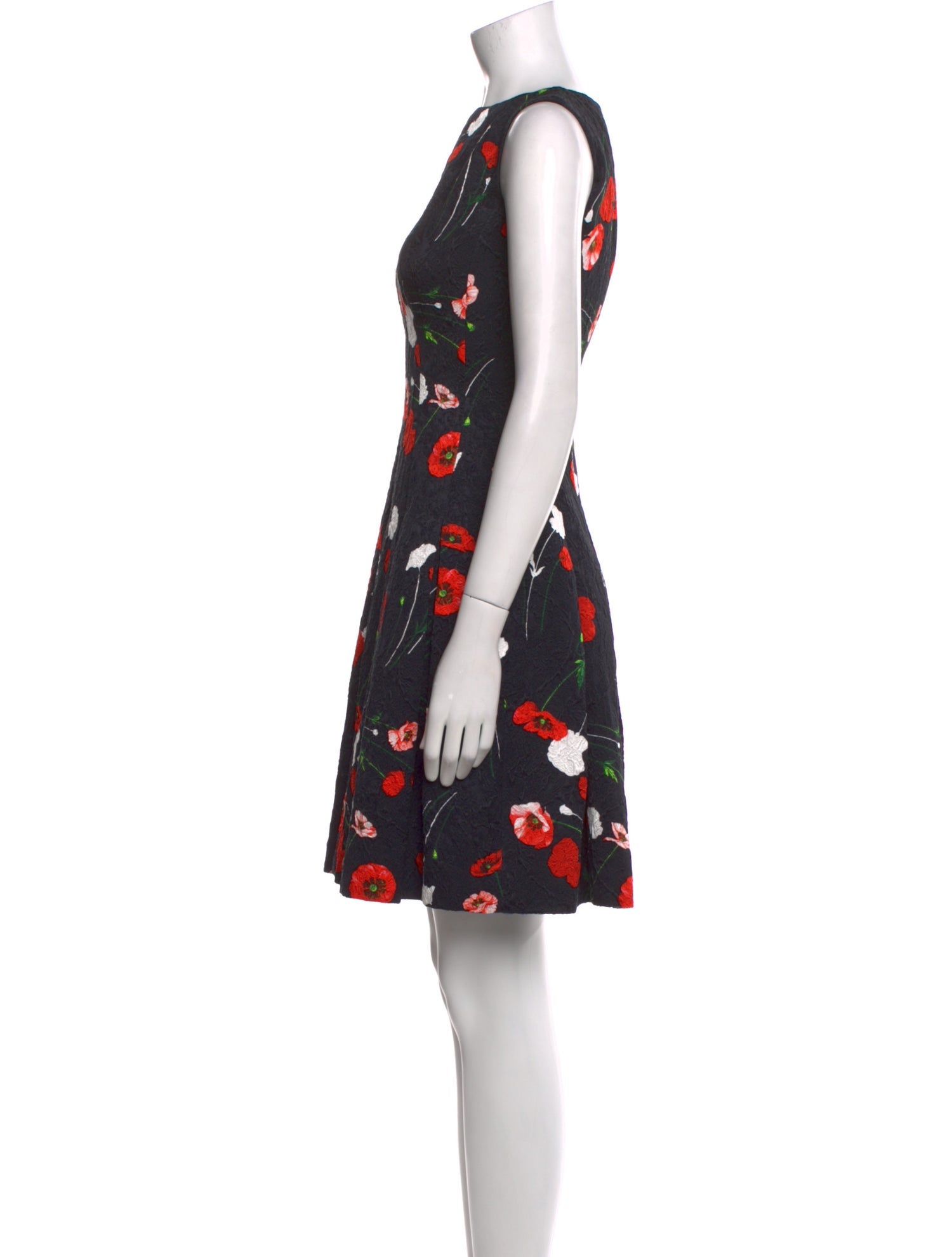 Oscar de la Renta Floral Print Mini Dress