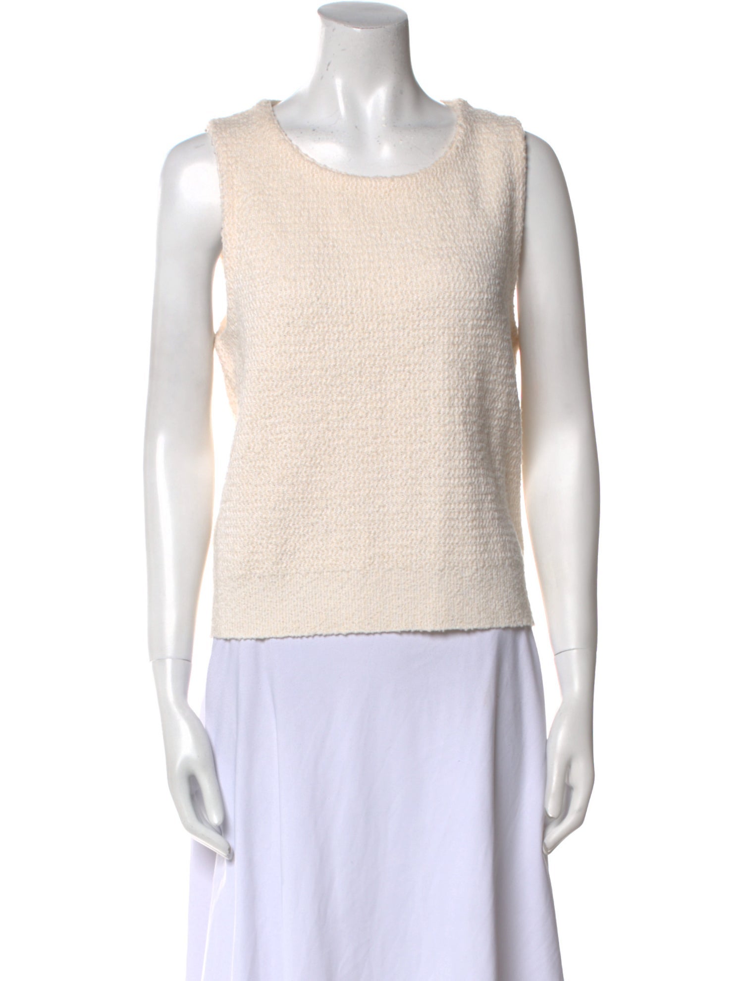 Oscar de la Renta Wool Scoop Neck Top w/ Tags