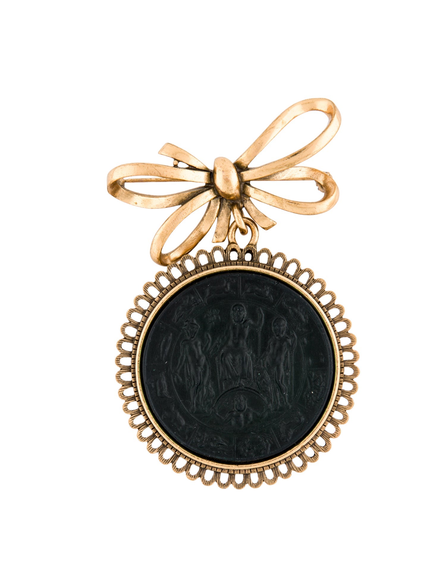 Oscar de la Renta Resin Pin Brooch