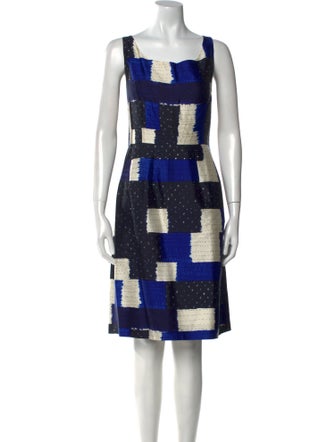Oscar de la Renta Silk Knee-Length Dress