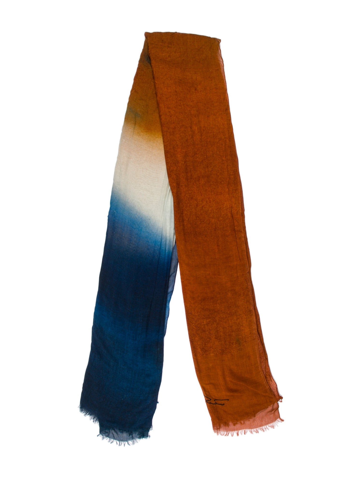 Oscar de la Renta Colorblock Pattern Scarf