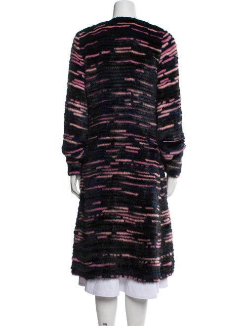 Oscar de la Renta Mink Striped Fur Coat
