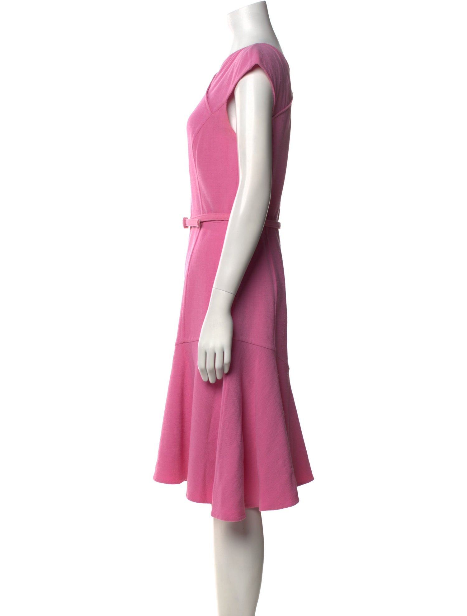 Oscar de la Renta Virgin Wool Knee-Length Dress