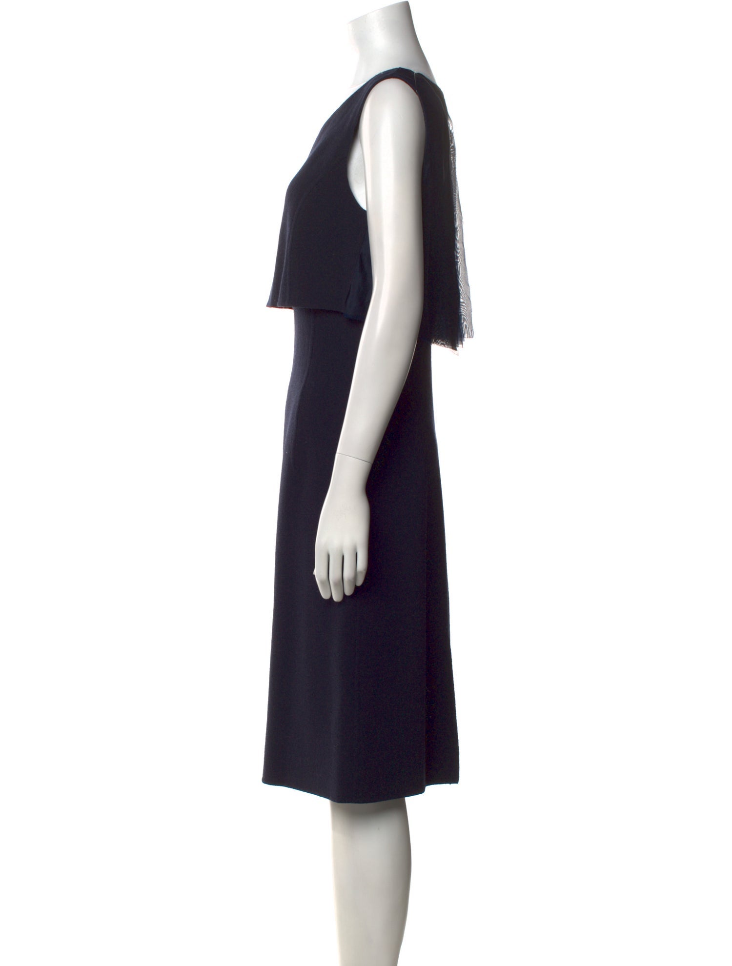 Oscar de la Renta Wool Midi Length Dress