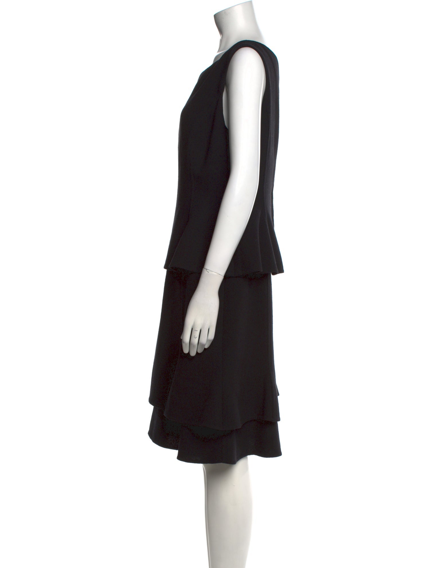 Oscar de la Renta Wool Knee-Length Dress
