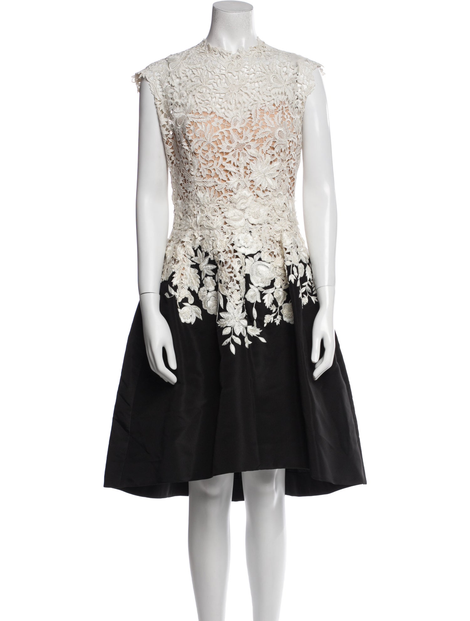 Oscar de la Renta Silk Knee-Length Dress