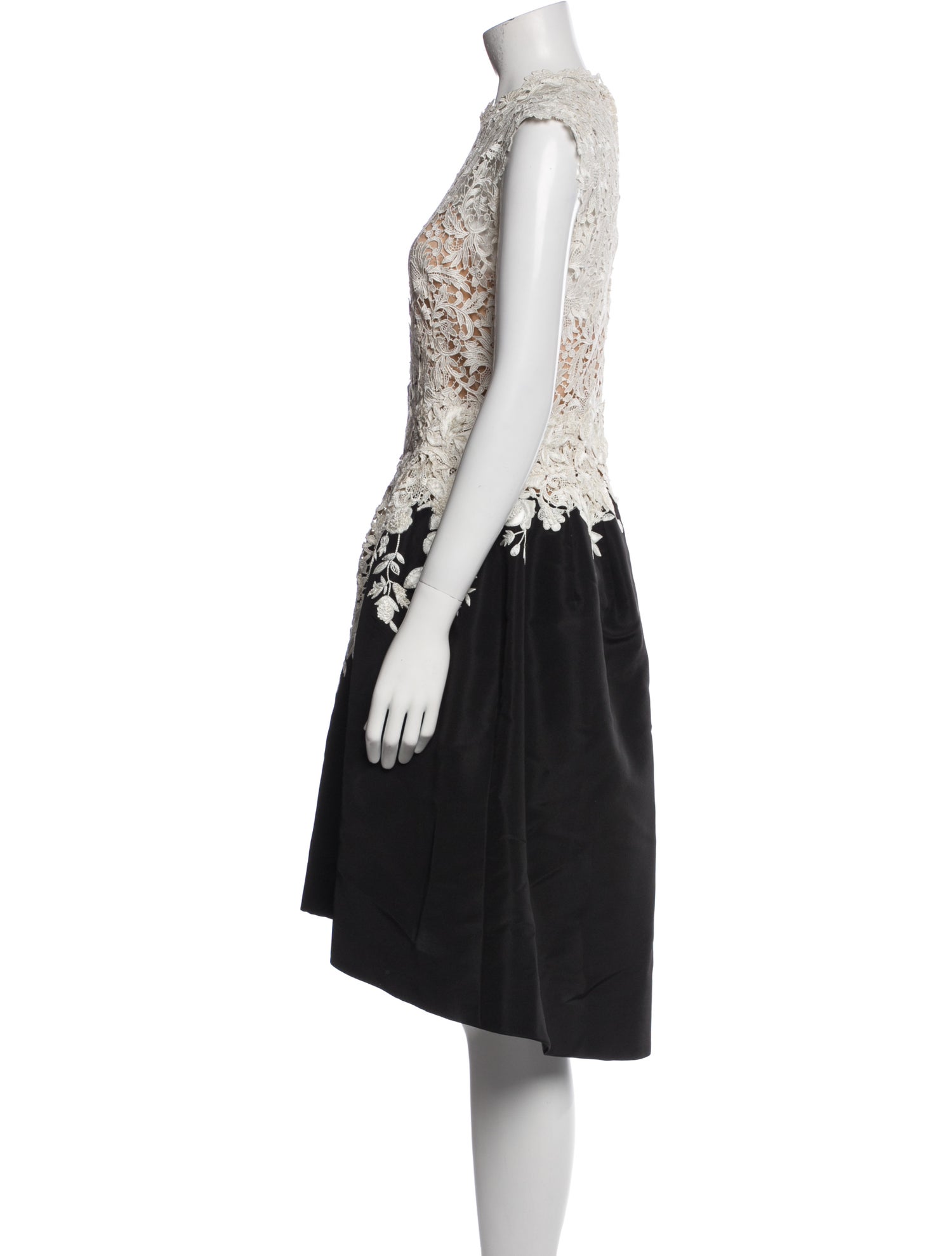 Oscar de la Renta Silk Knee-Length Dress