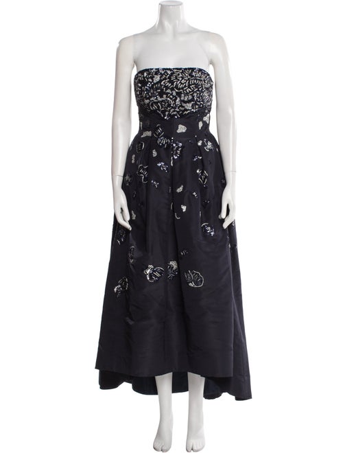 Oscar de la Renta Silk Long Dress