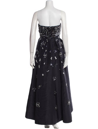 Oscar de la Renta Silk Long Dress