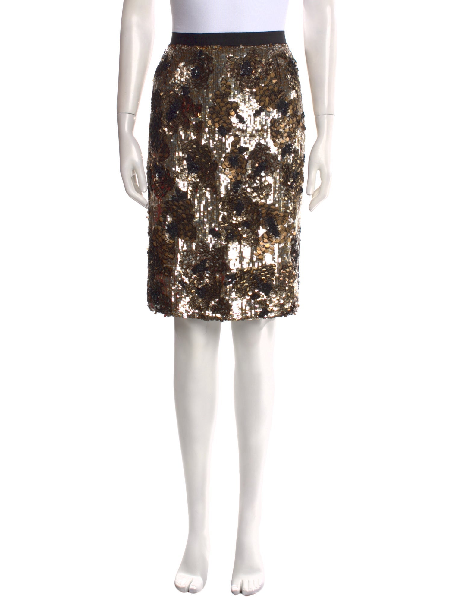 Oscar de la Renta Silk Knee-Length Skirt