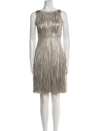 Oscar de la Renta Silk Knee-Length Dress