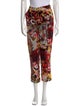 Oscar de la Renta Printed Straight Leg Pants