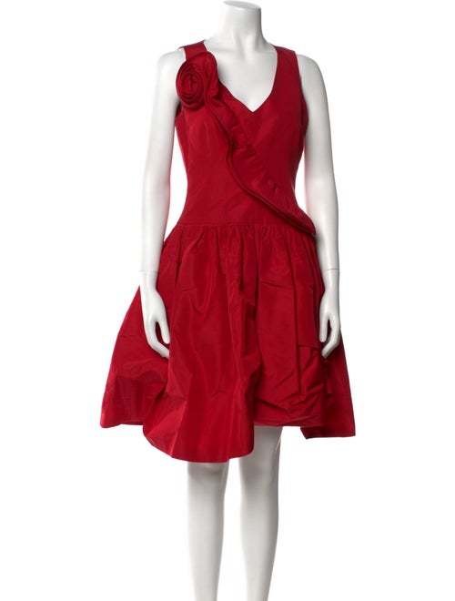 Oscar de la Renta Silk Knee-Length Dress