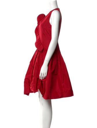 Oscar de la Renta Silk Knee-Length Dress