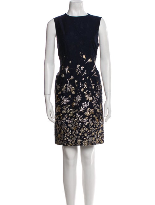 Oscar de la Renta Floral Print Dress Set