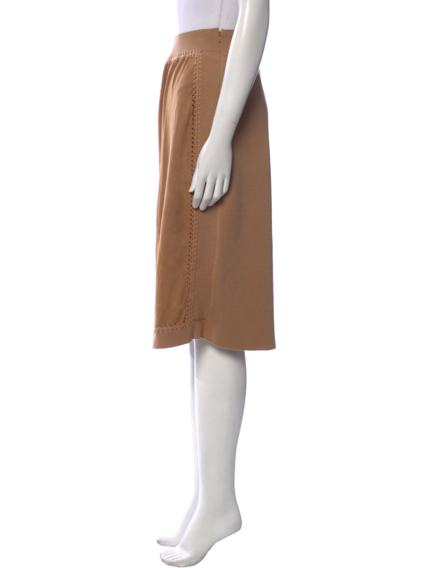 Oscar de la Renta Virgin Wool Knee-Length Skirt