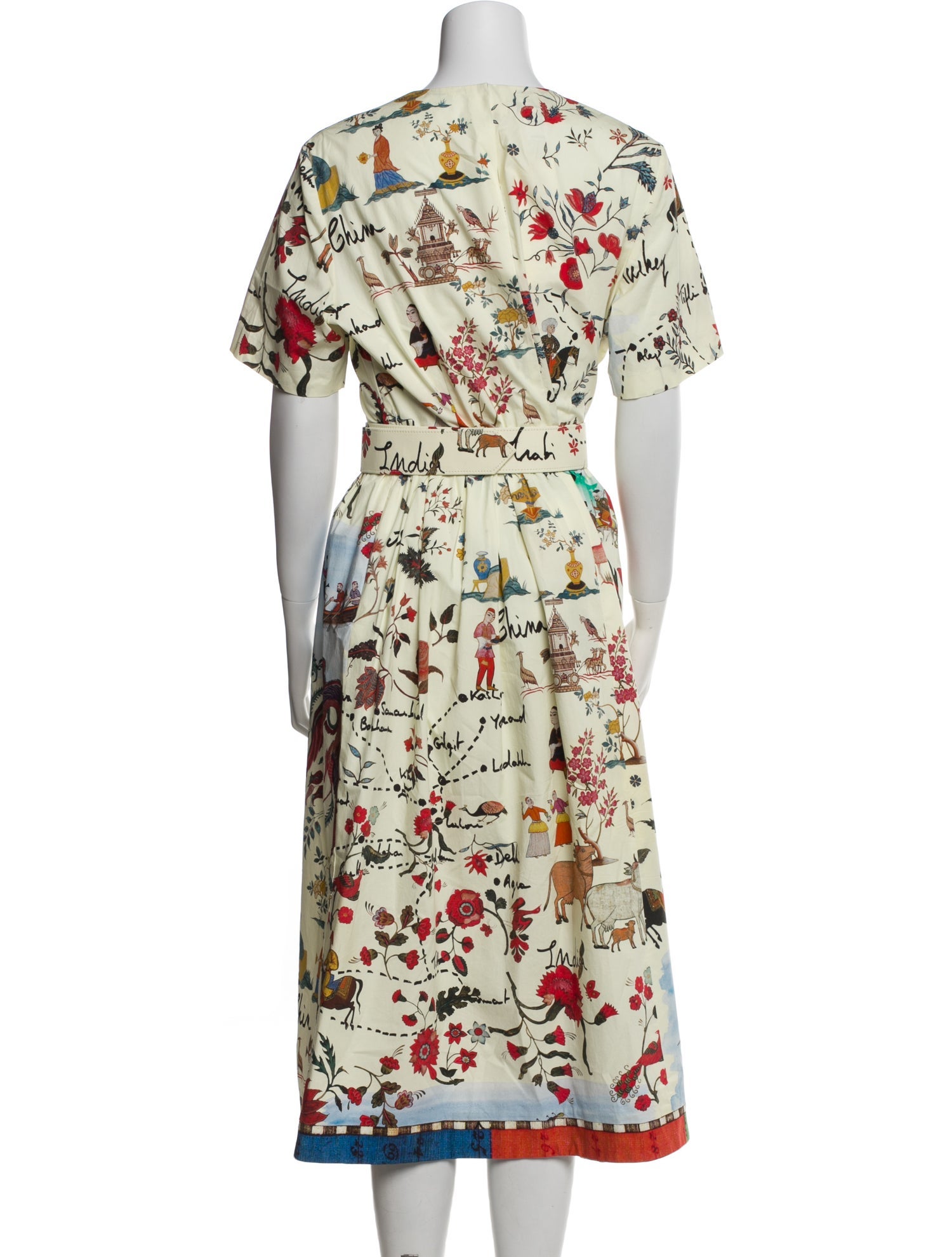 Oscar de la Renta Floral Print Long Dress