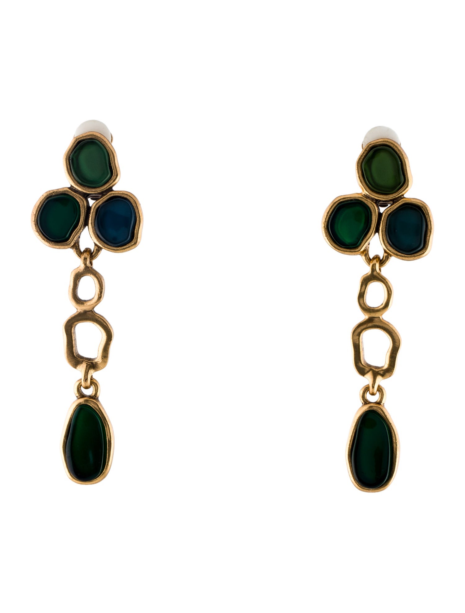 Oscar de la Renta Resin Drop Clip-On Earrings