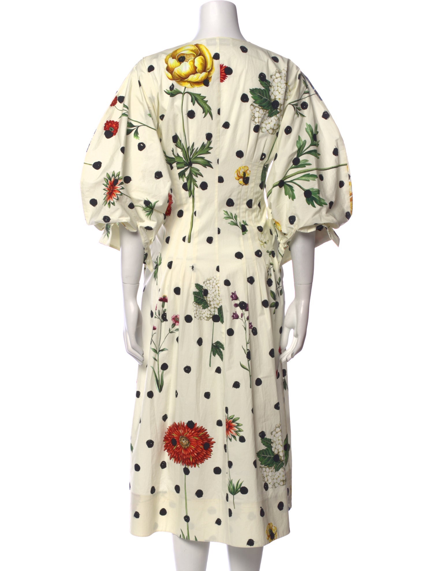 Oscar de la Renta Floral Print Long Dress