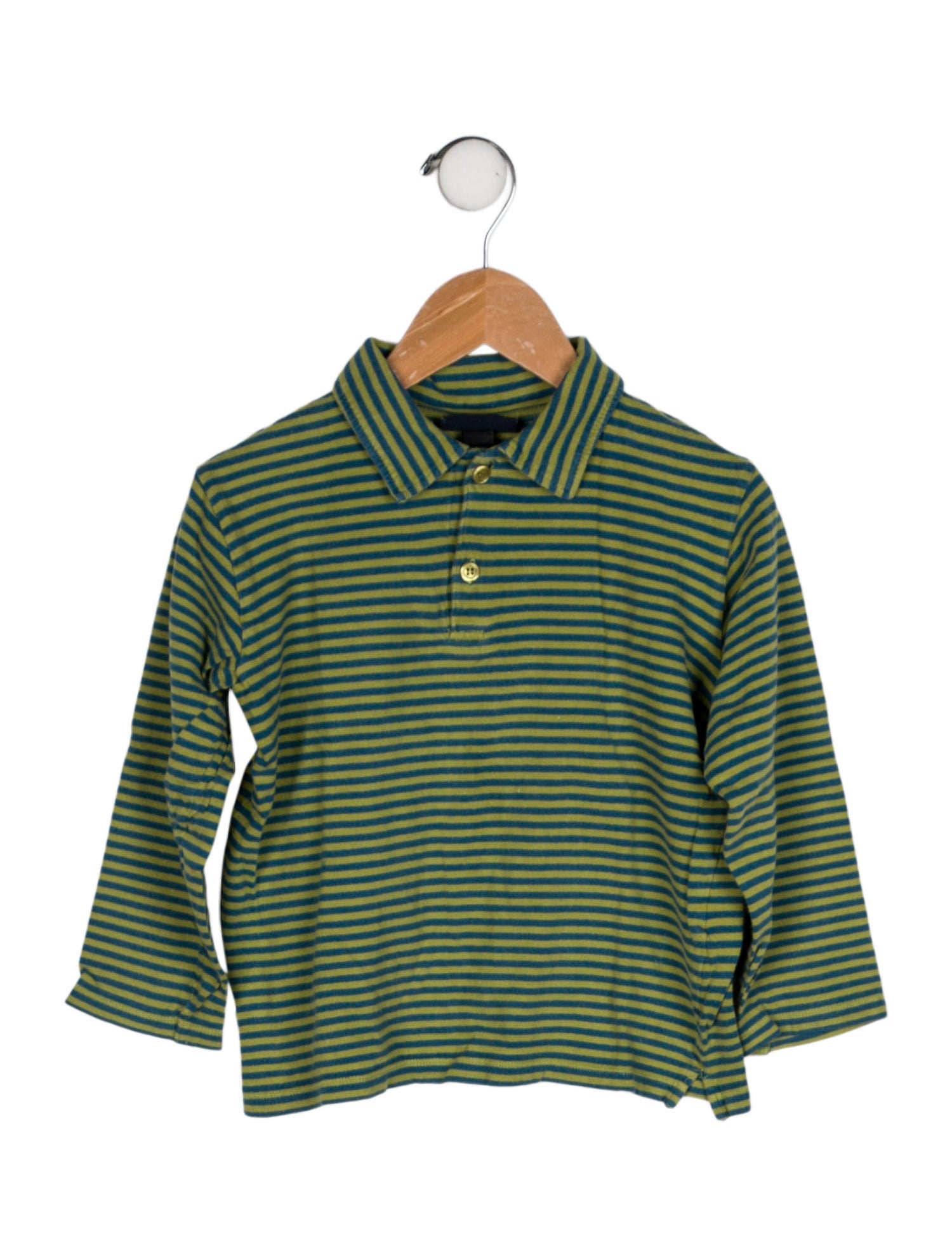 Oscar de la Renta Long Sleeve Polo Shirt