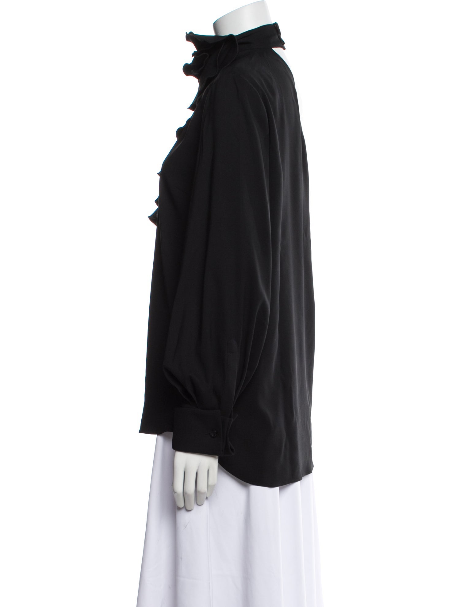 Oscar de la Renta Silk Turtleneck Blouse