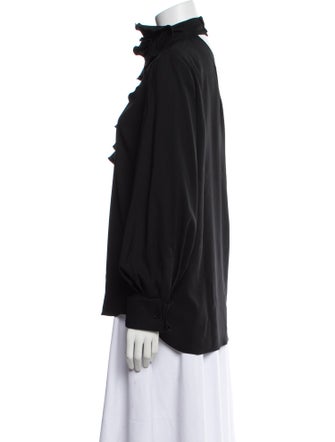 Oscar de la Renta Silk Turtleneck Blouse