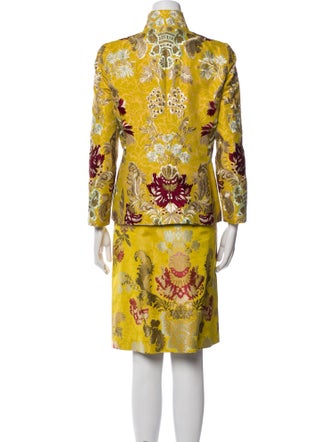 Oscar de la Renta Silk Printed Skirt Set