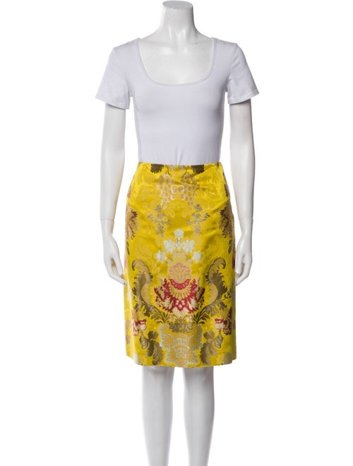 Oscar de la Renta Silk Printed Skirt Set