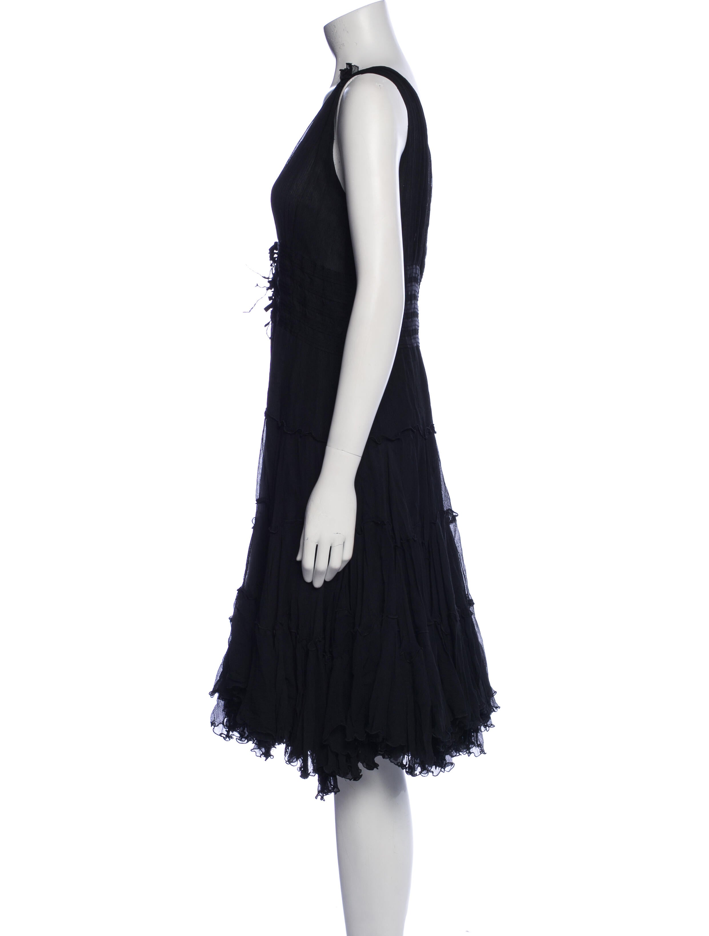 Oscar de la Renta Silk Knee-Length Dress