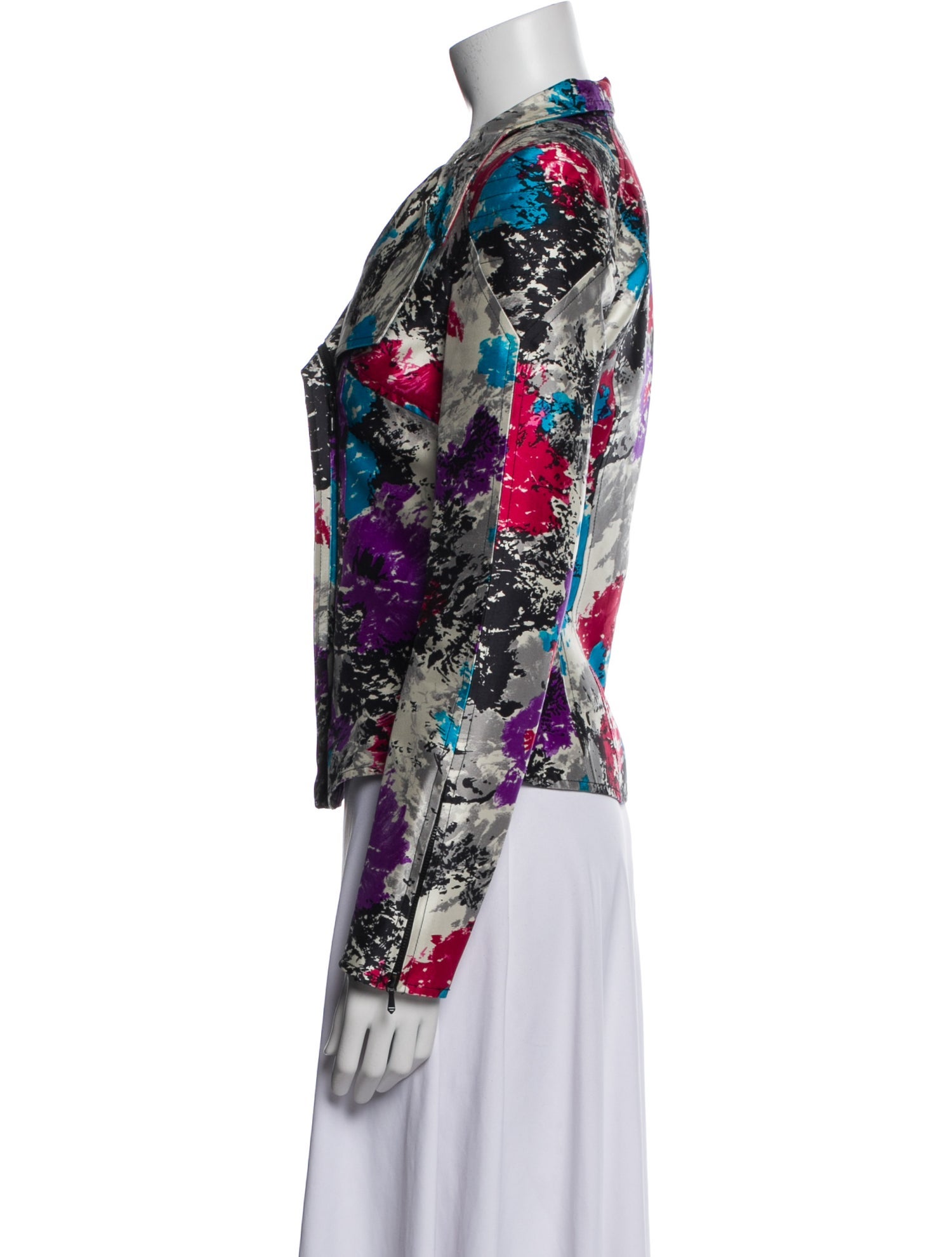 Oscar de la Renta Floral Print Evening Jacket