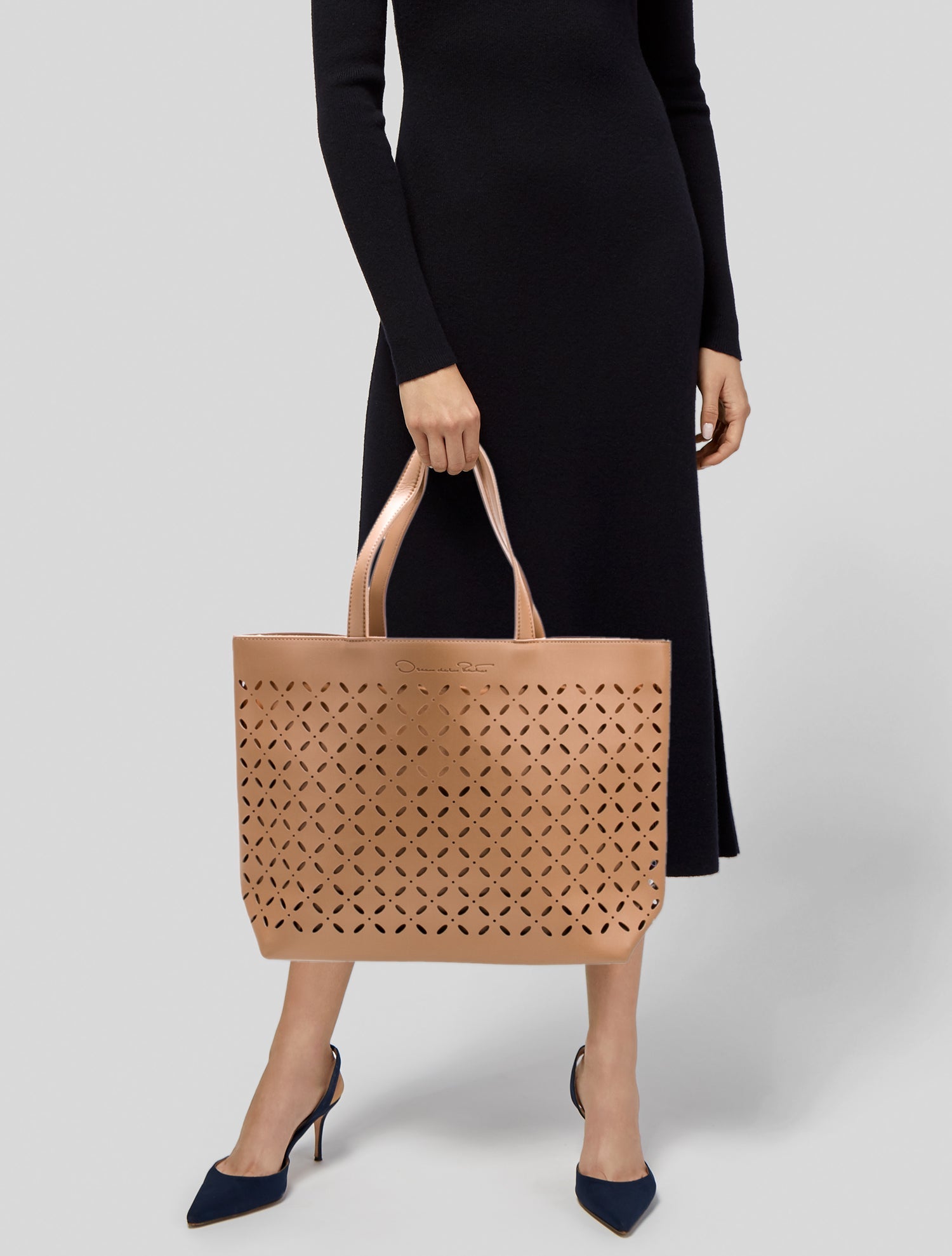 Oscar de la Renta Leather Tote