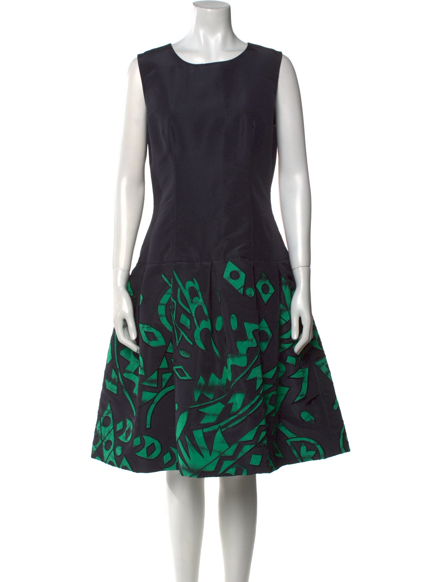 Oscar de la Renta Silk Knee-Length Dress