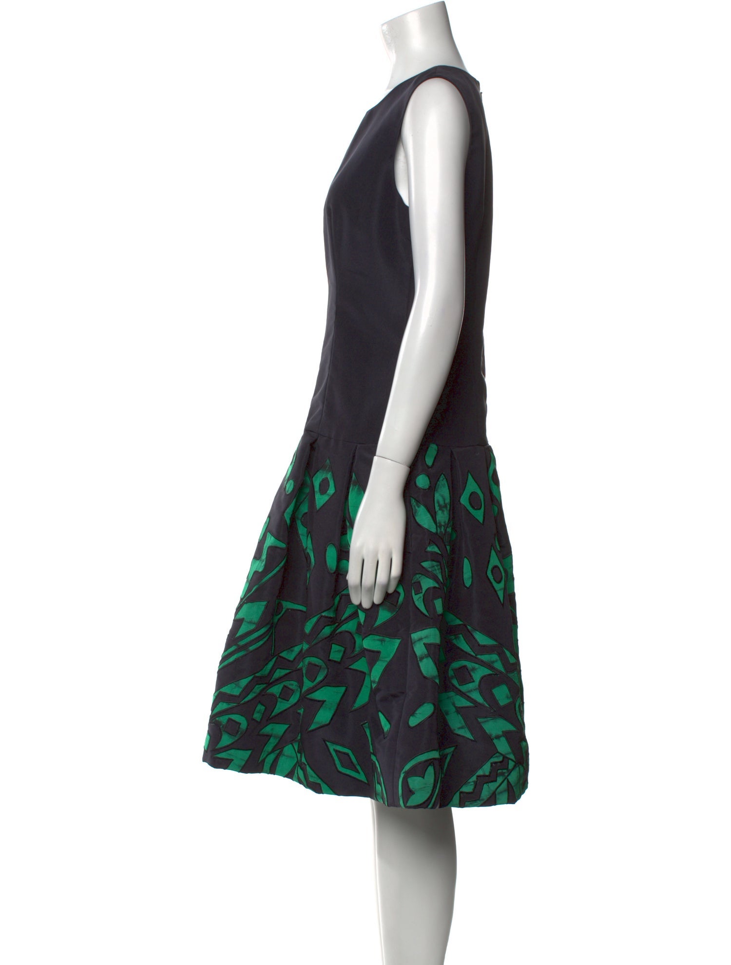 Oscar de la Renta Silk Knee-Length Dress
