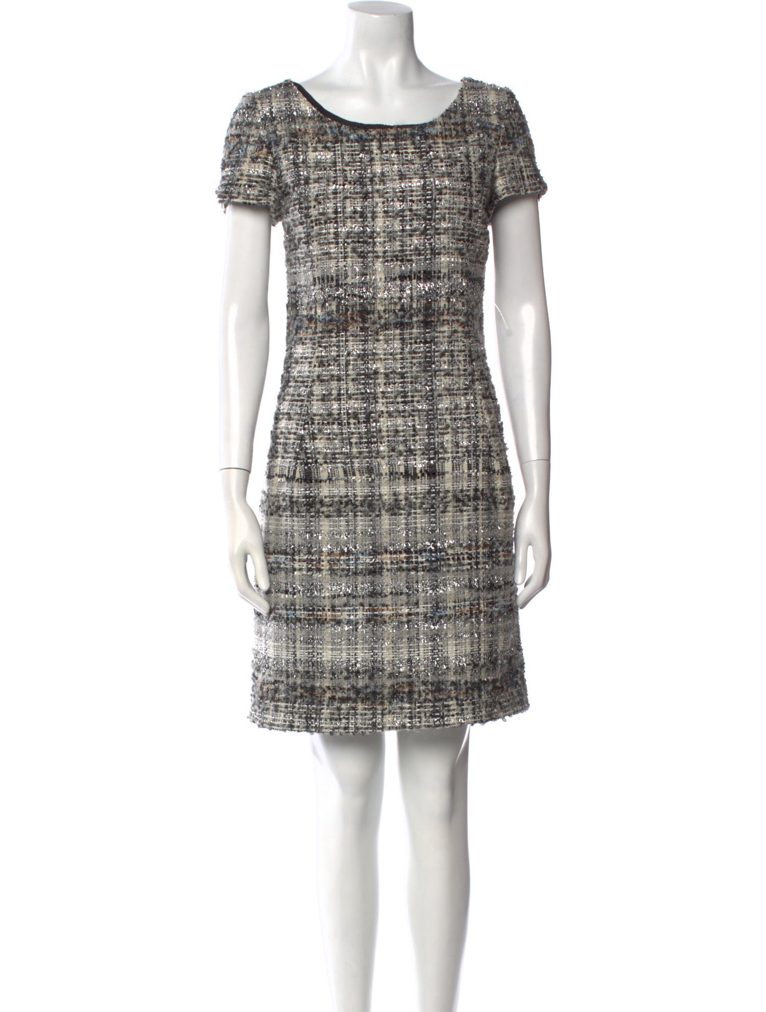 Oscar de la Renta Tweed Pattern Mini Dress