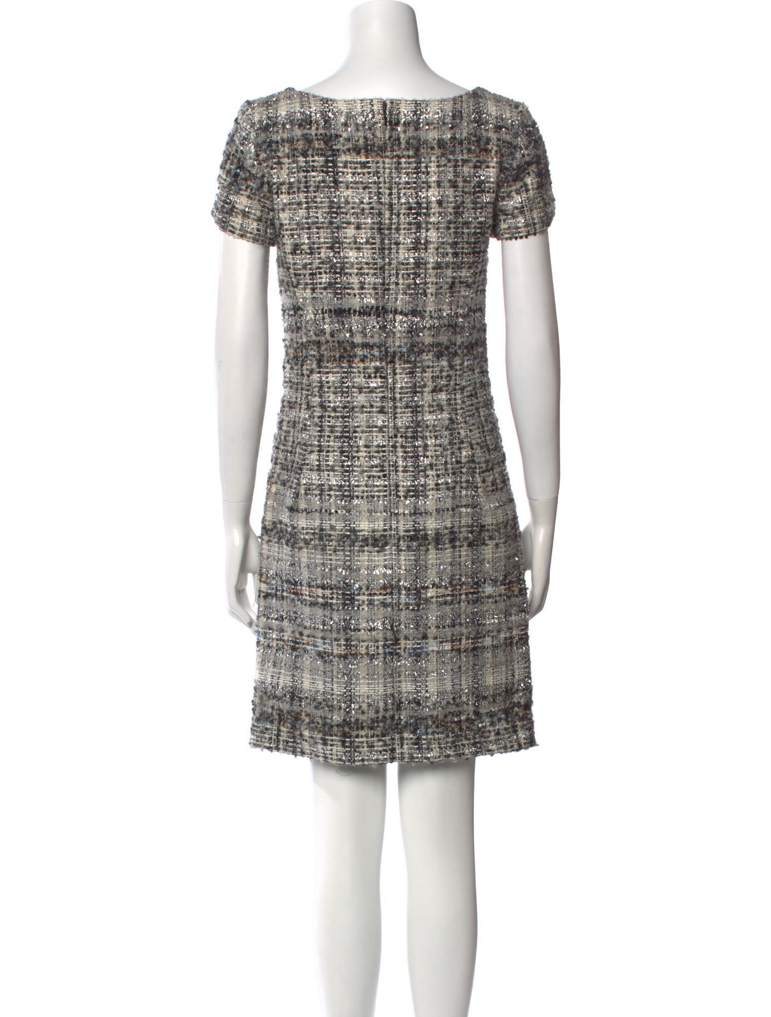 Oscar de la Renta Tweed Pattern Mini Dress