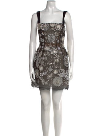 Oscar de la Renta Silk Mini Dress