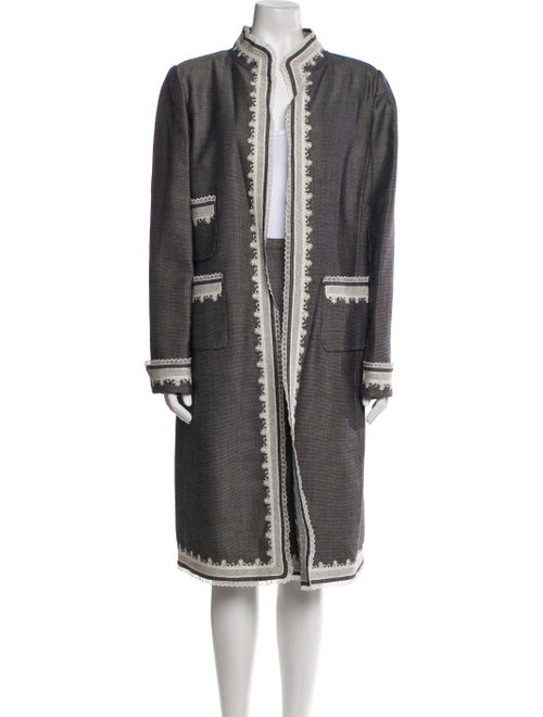 Oscar de la Renta Wool Printed Skirt Set