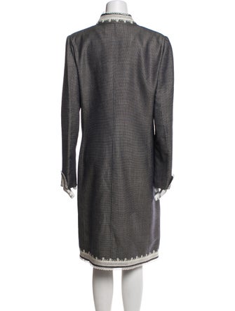 Oscar de la Renta Wool Printed Skirt Set