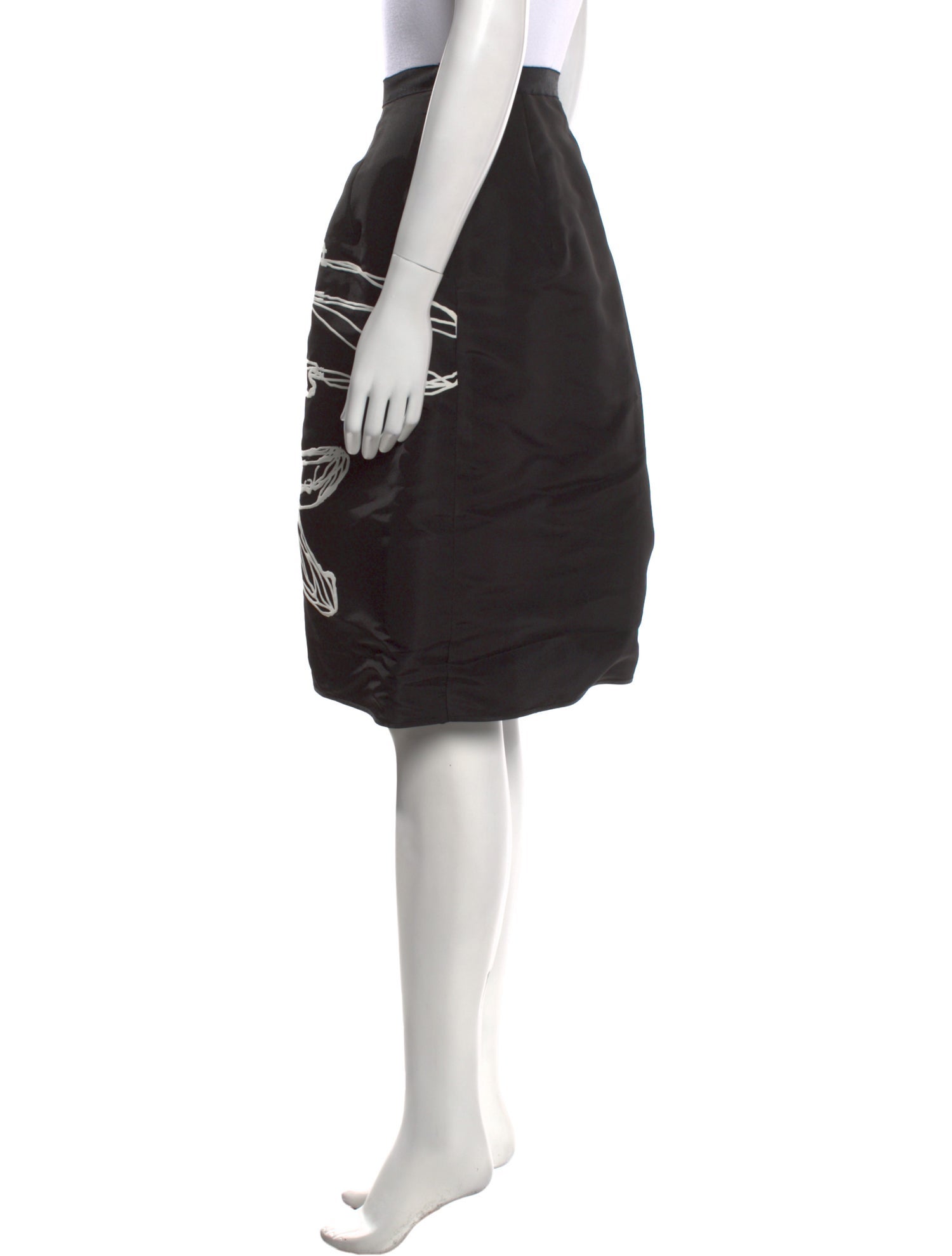 Oscar de la Renta Silk Long Skirt