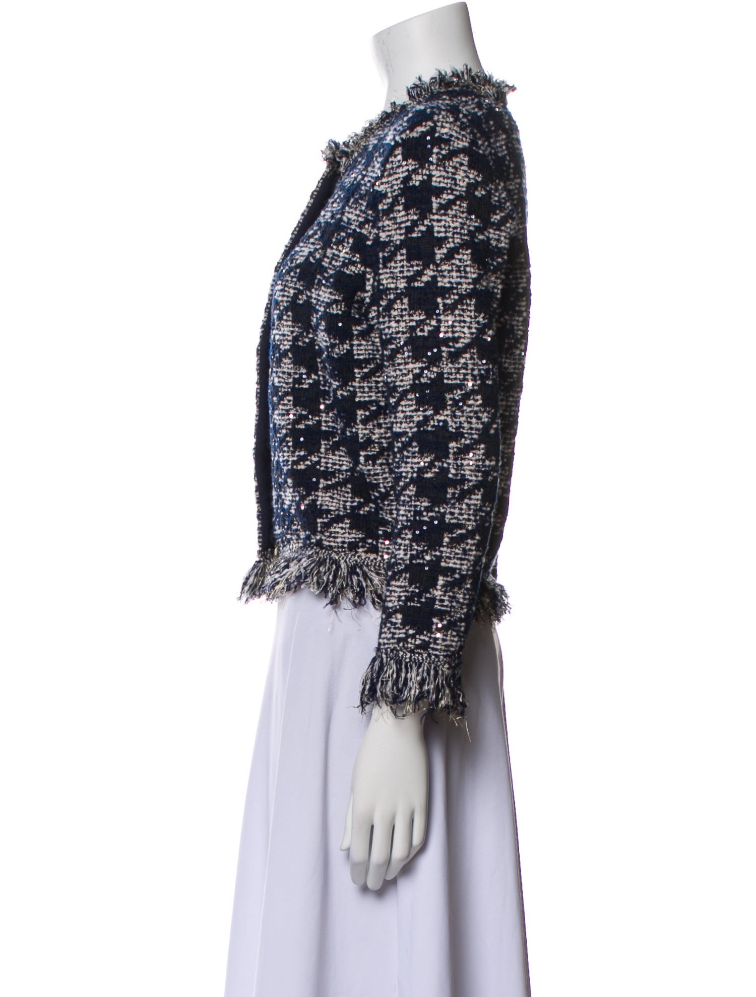 Oscar de la Renta Wool Tweed Pattern Evening Jacket